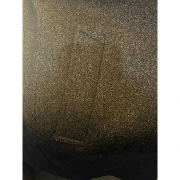 Fortini Mens Charcoal Overcoat Long Wool Blend Winter Coat Business Formal - Picture 11 of 12